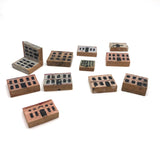 Set of Eleven Beautiful Early Erzgebirge Houses