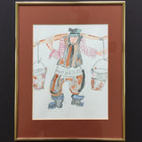 Tevye the Milkman Watercolor Drawing
