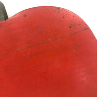 Red Painted Apple Cutting Board
