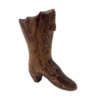 Carved Victorian Boot Match Safe