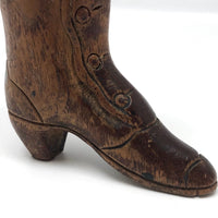 Carved Victorian Boot Match Safe