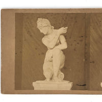 Early Italian Stereoview of Grecian Venus,  Liberia Spitihover, Rome
