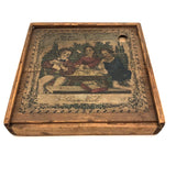 Gorgeous Double Layer Victorian Parquetry Puzzle in Original Box with Hand-colored Design Cards