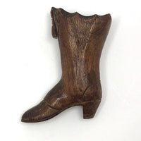 Carved Victorian Boot Match Safe