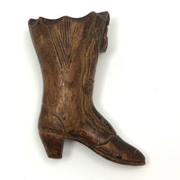 Carved Victorian Boot Match Safe