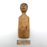 Early Grenfell Mission Carved Wooden Eskimo Doll