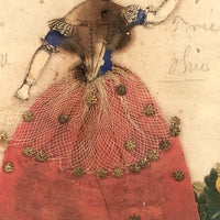 Josie's C. 1850s Victorian Die Cut Valentine in Period Frame, Dayton, Ohio