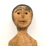 Early Grenfell Mission Carved Wooden Eskimo Doll