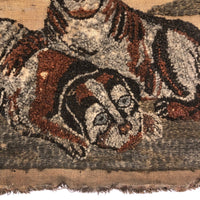 Wonderful Antique Stumpwork Embroidery of Two Dear Dogs