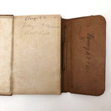 1881 Leather Covered Notebook, Mostly Blank