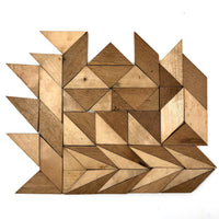 Gorgeous Double Layer Victorian Parquetry Puzzle in Original Box with Hand-colored Design Cards