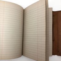 1881 Leather Covered Notebook, Mostly Blank