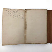 1881 Leather Covered Notebook, Mostly Blank