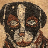 Wonderful Antique Stumpwork Embroidery of Two Dear Dogs