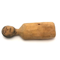 Early Grenfell Mission Carved Wooden Eskimo Doll