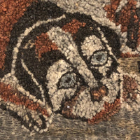 Wonderful Antique Stumpwork Embroidery of Two Dear Dogs
