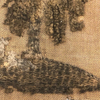Wonderful Antique Stumpwork Embroidery of Two Dear Dogs