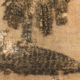 Wonderful Antique Stumpwork Embroidery of Two Dear Dogs