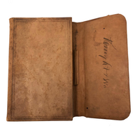 1881 Leather Covered Notebook, Mostly Blank