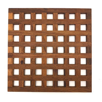 Mid-Century Jens Quistgaard for Dansk Teak Lattice Trivet, Marked Denmark
