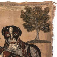 Wonderful Antique Stumpwork Embroidery of Two Dear Dogs