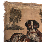 Wonderful Antique Stumpwork Embroidery of Two Dear Dogs