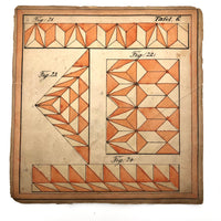 Gorgeous Double Layer Victorian Parquetry Puzzle in Original Box with Hand-colored Design Cards