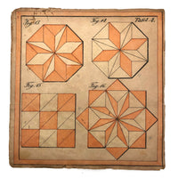 Gorgeous Double Layer Victorian Parquetry Puzzle in Original Box with Hand-colored Design Cards