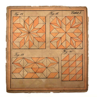 Gorgeous Double Layer Victorian Parquetry Puzzle in Original Box with Hand-colored Design Cards