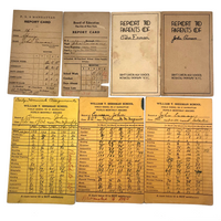 Lot of 18 1920s-30s NYC Report Cards - P.S. 9, Dewitt Clinton, P.S. 87