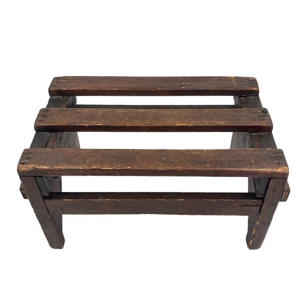 Sweet Old Slatted Stool, with Reinforcements!