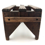 Sweet Old Slatted Stool, with Reinforcements!