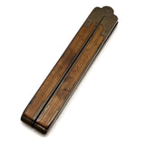 Beautiful Antique Boxwood and Brass Folding 12 Inch Ruler