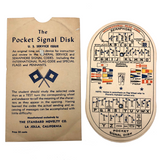 U.S. Service Issue Pocket Signal Disk for Semaphore and Morse Code Practice