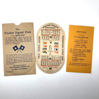 U.S. Service Issue Pocket Signal Disk for Semaphore and Morse Code Practice