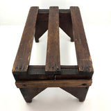 Sweet Old Slatted Stool, with Reinforcements!