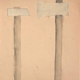 SOLD (for KA) Arthur Tilo Art, Two Axes, Childhood Drawing, Berlin, WW2 Era