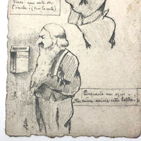 Patience! 50 Years Waiting for a Letter, Pencil Drawn Postcard, 1908