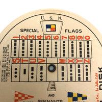 U.S. Service Issue Pocket Signal Disk for Semaphore and Morse Code Practice
