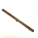 Beautiful Antique Boxwood and Brass Folding 12 Inch Ruler