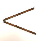 Beautiful Antique Boxwood and Brass Folding 12 Inch Ruler