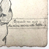 Patience! 50 Years Waiting for a Letter, Pencil Drawn Postcard, 1908