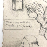 Patience! 50 Years Waiting for a Letter, Pencil Drawn Postcard, 1908