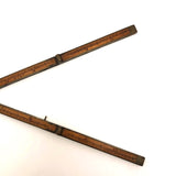 Beautiful Antique Boxwood and Brass Folding 12 Inch Ruler