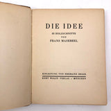 Frans Masereel's "Die Idee" Very Early Graphic Novel, 1928 Copy
