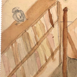 Arthur Tilo Alt, Boy in Bed Reading, Childhood Drawing, Berlin, WW2 Era