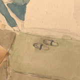 Arthur Tilo Alt, Boy in Bed Reading, Childhood Drawing, Berlin, WW2 Era