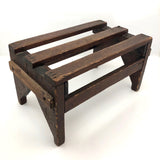 Sweet Old Slatted Stool, with Reinforcements!