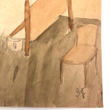 Arthur Tilo Alt, Boy in Bed Reading, Childhood Drawing, Berlin, WW2 Era