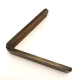 Beautiful Antique Boxwood and Brass Folding 12 Inch Ruler